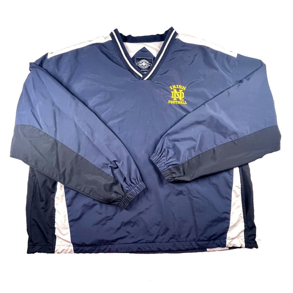 VT Notre Dame Fighting Irish Football Pullover Windbreaker Charles River Apparel